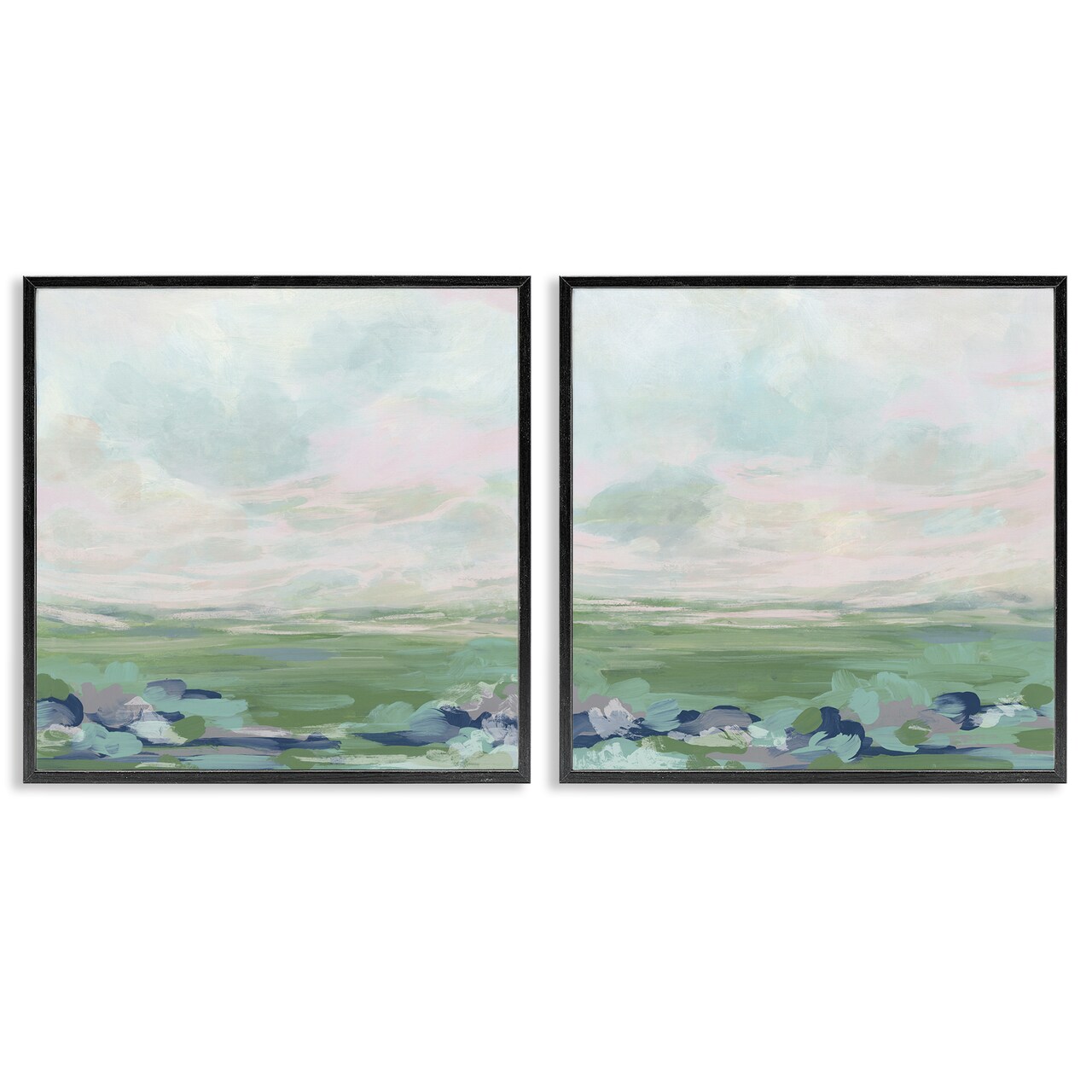 Stupell Industries Abstract Gradient Landscapes 2pc Framed Giclee Wall Art Set Design by June Erica Vess